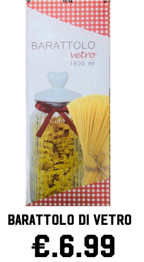 BARATTOLO DI VETRO 1800 ML