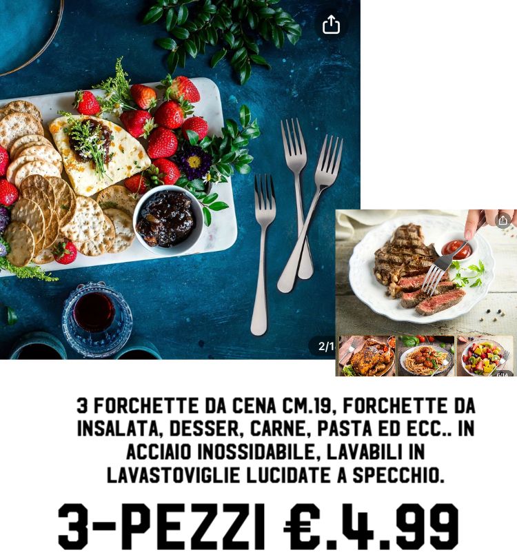 3 forchette da cena CM.19 ( T57 )